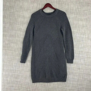 Eliza J. Sweater Dress Mini Womens M gray 2615